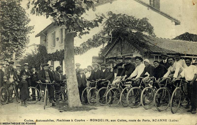 Cycles, automobiles, machines à coudre - MONDELIN, aux Cuttes, route de Paris - Roanne (Loire)