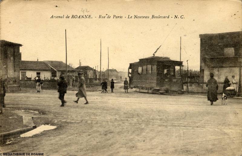 Arsenal de Roanne - Rue de Paris - Le nouveau Boulevard - N. C.
