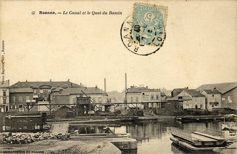 Roanne - Le canal et le Quai du Bassin