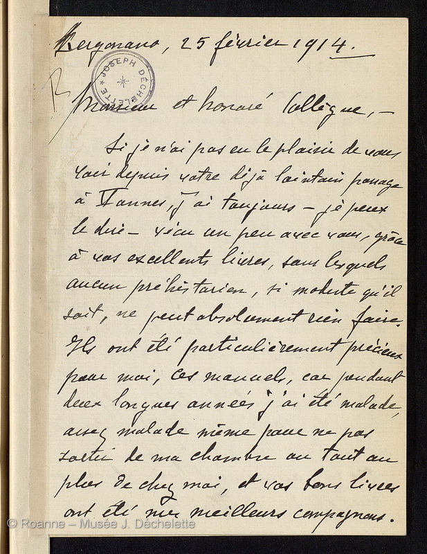 AVENEAU DE LA GRANCIERE, Paul François Marie (Lettre 09 du 25/02/1914)