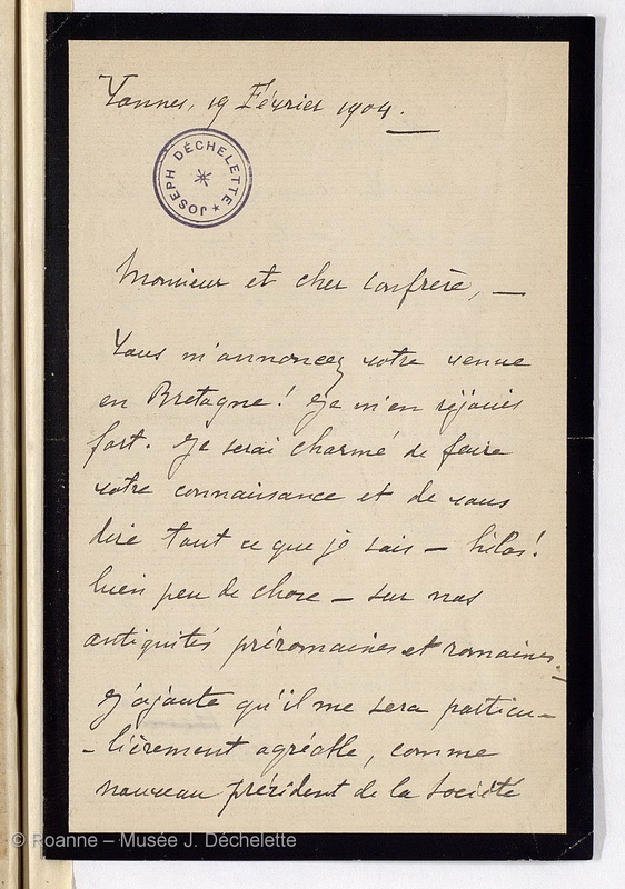 AVENEAU DE LA GRANCIERE, Paul François Marie (Lettre 04 du 19/02/1904)