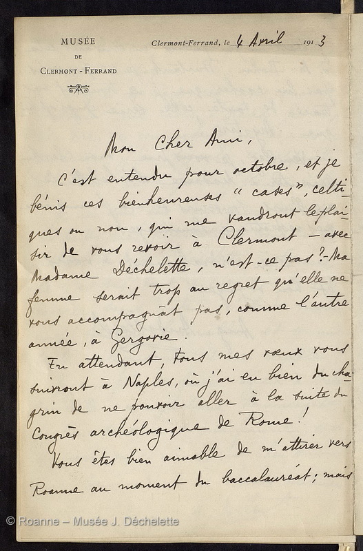 AUDOLLENT, Auguste (Lettre 30 du 04/04/1913)