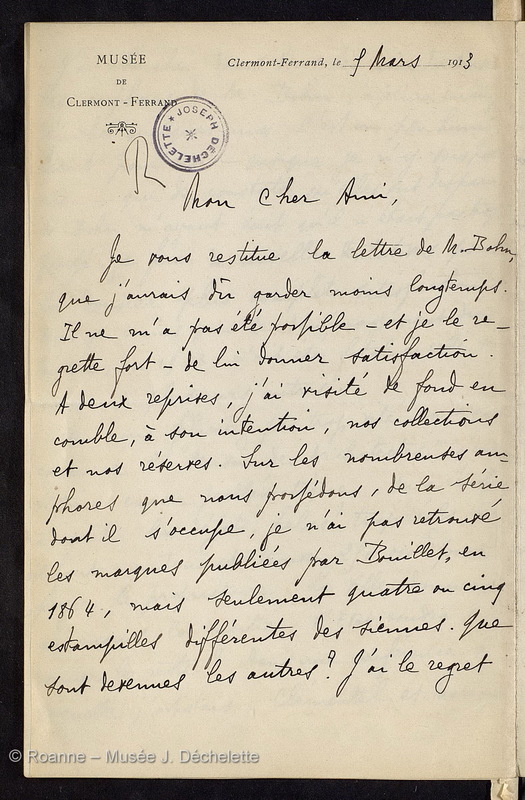 AUDOLLENT, Auguste (Lettre 29 du 05/03/1913)