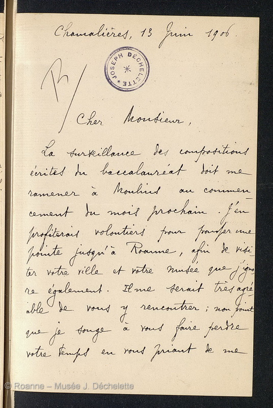 AUDOLLENT, Auguste (Lettre 05 du 13/06/1906)