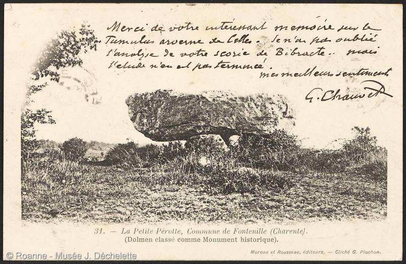La Petite Pérotte, Commune de Fontenille (Charente) (Dolmen clasé comme Monument historique)