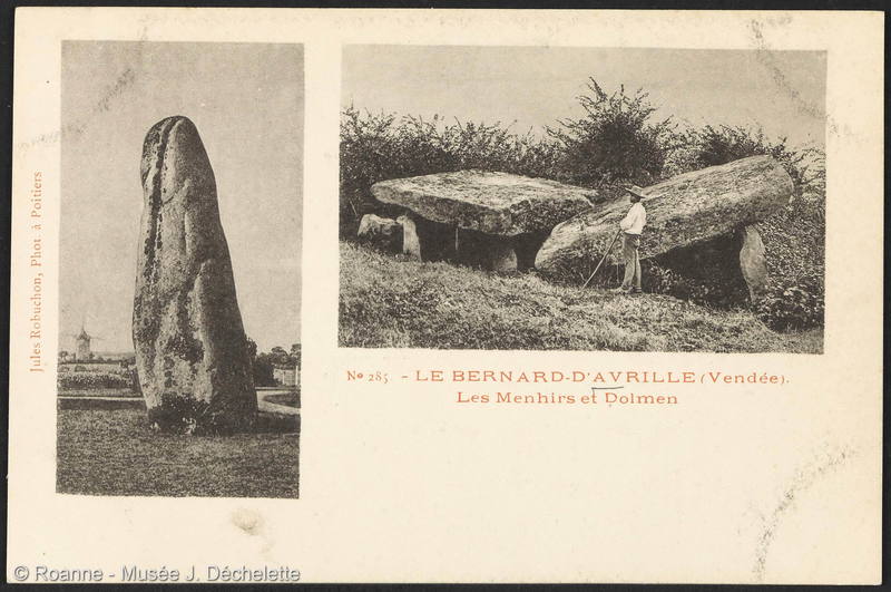 Le Bernard-d'Avrille (Vendée) Les Menhirs et Dolmen