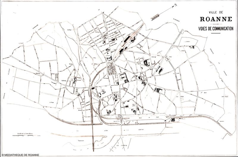 Roanne - Plan de la Ville