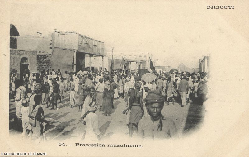 DJIBOUTI. Procession musulmane.