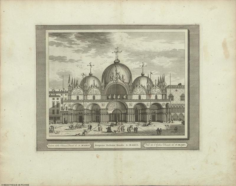 Veduta della Chiesa Ducal di S. MARCO = Prospectus Ecclesiae Ducalis S. MARCI = Vûe de l'Eglise Ducale de St. MARC