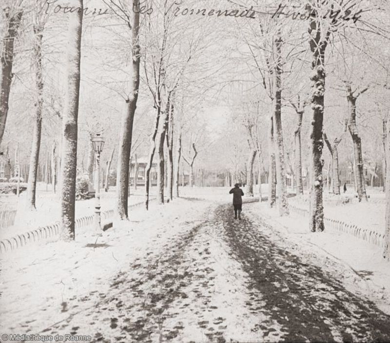 Roanne - Les promenades sous la neige.