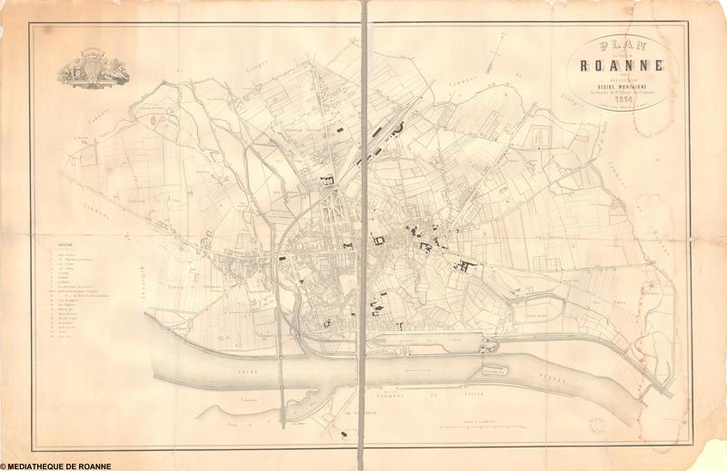 Plan de la ville de Roanne
