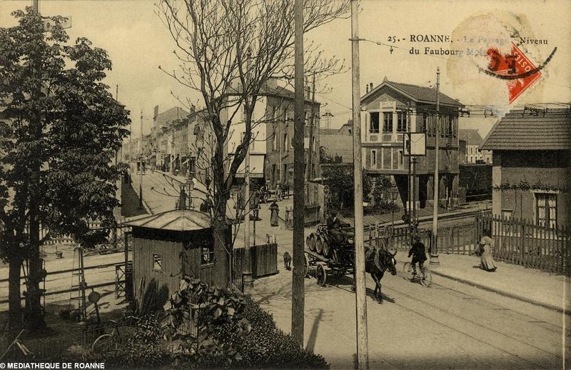 Roanne - Le passage à niveau du Faubourg Mulsant