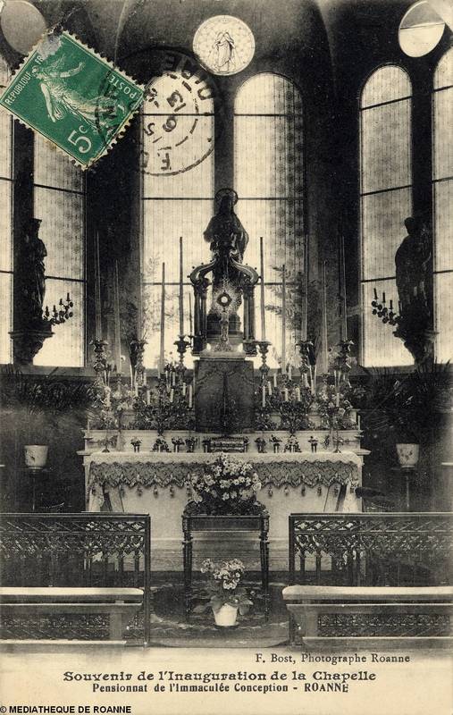 Souvenir de l'inauguration de la chapelle - Pensionnat de l'Immaculée Conception - ROANNE
