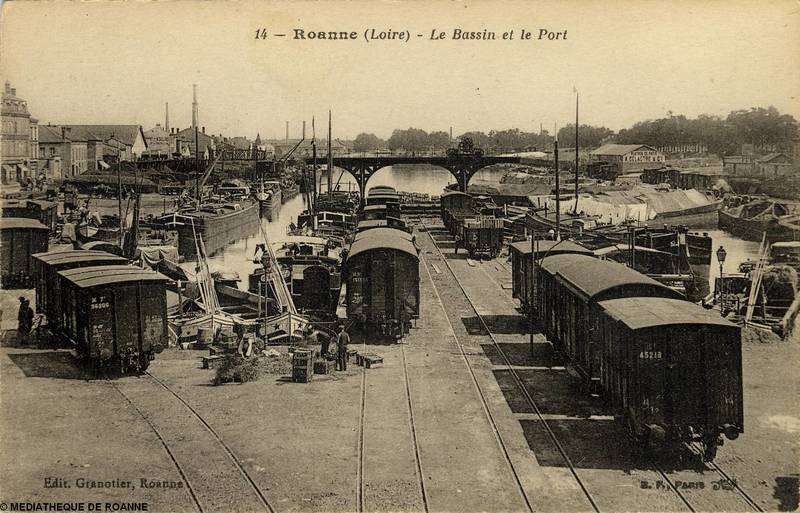 Roanne (Loire) - Le bassin et le port