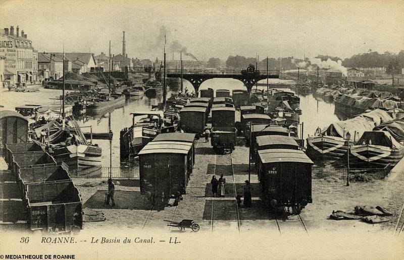 ROANNE - Le bassin du canal - L. L.