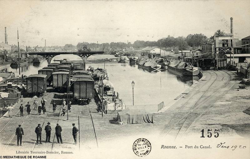 Roanne - Port du canal - vers 1920