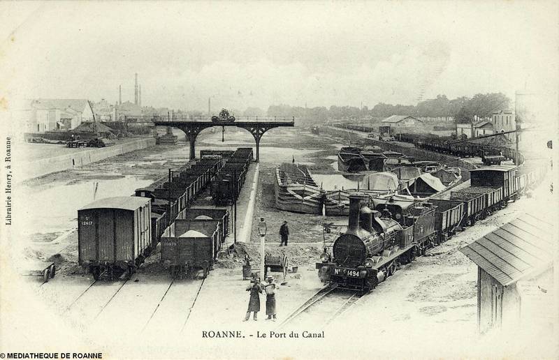 ROANNE - Le port du canal