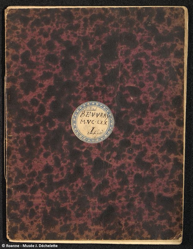 Carnet Bulliot 4  : Beuvray M. VC. LXX I cahier - 1870 