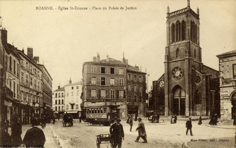 ROANNE - Eglise St-Etienne - Place du Palais de Justice