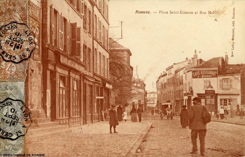 Roanne - Place Saint-Etienne et Rue Mably