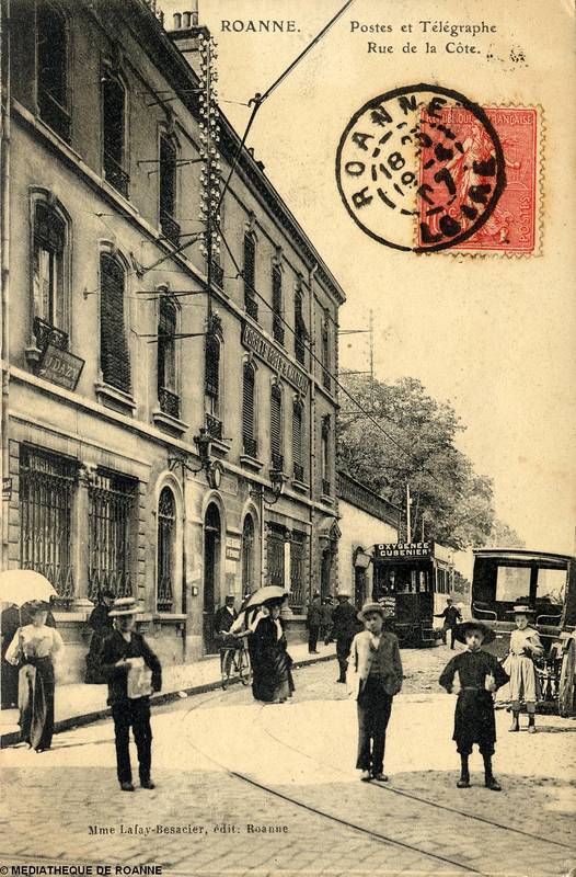 ROANNE - Postes et Télégraphe - Rue de la Côte