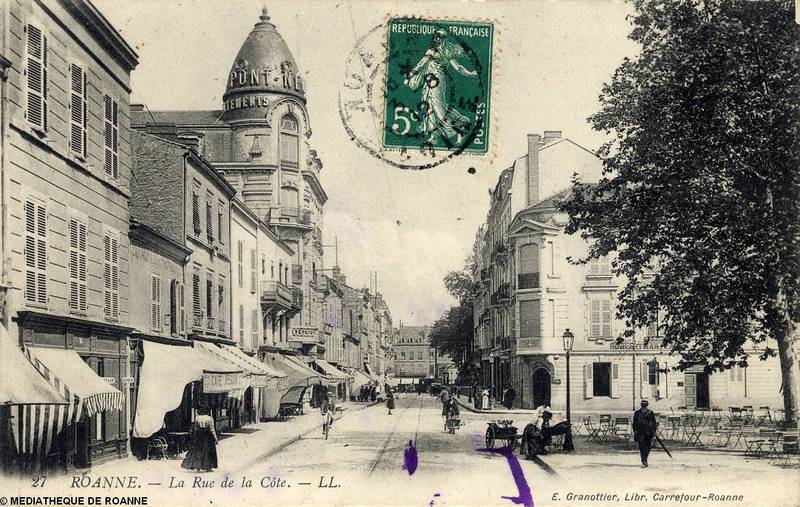 ROANNE - La rue de la Côte