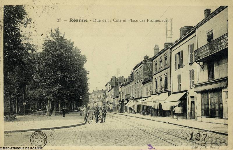 Roanne - Rue de la Côte et Place des Promenades