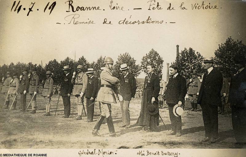 ROANNE (Loire) - Fête de la victoire - Remise de décorations - 14/07/1919