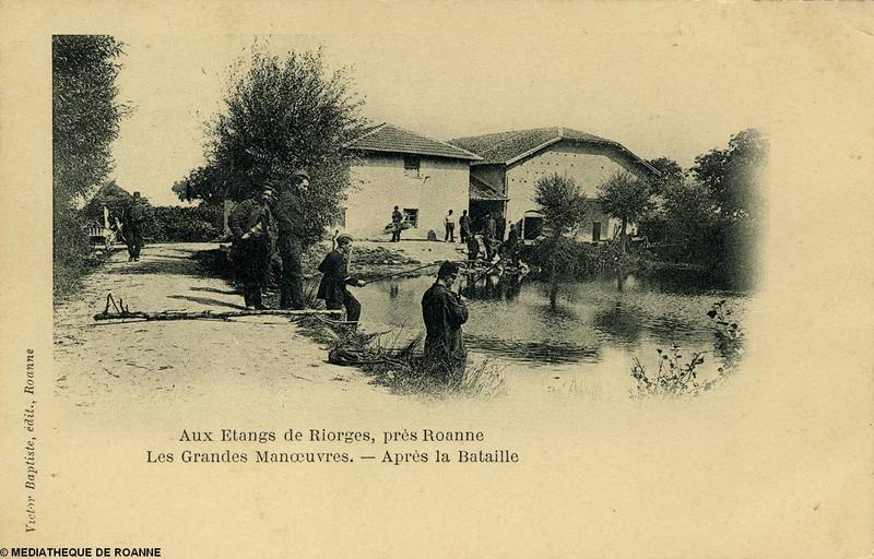 Aux étangs de Riorges, près Roanne - Les grandes manoeuvres - Après la bataille