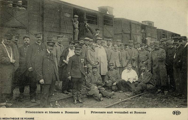 Prisonniers et blessés à Roanne - Prisoners and wounded at Roanne