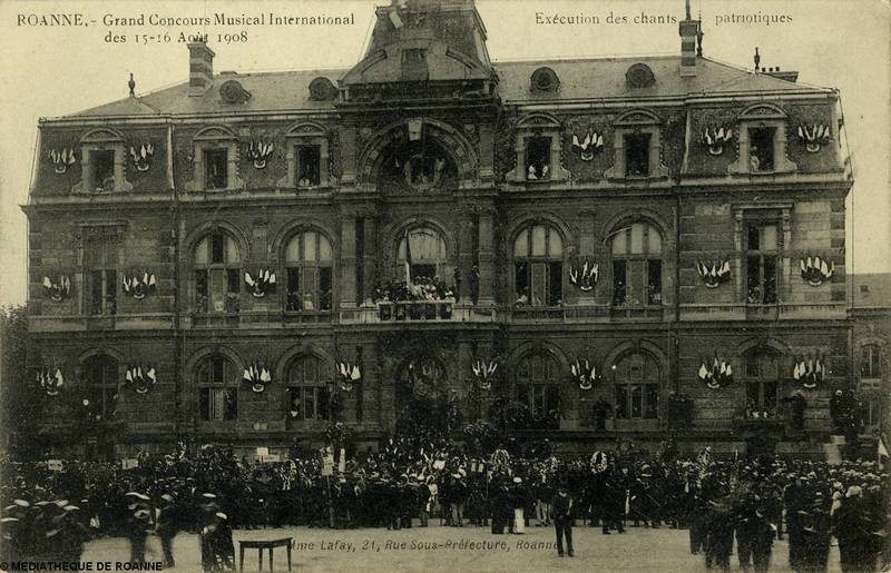 ROANNE - Grand concours musical international des 15-16 août 1908 - Exécution des chants patriotiques