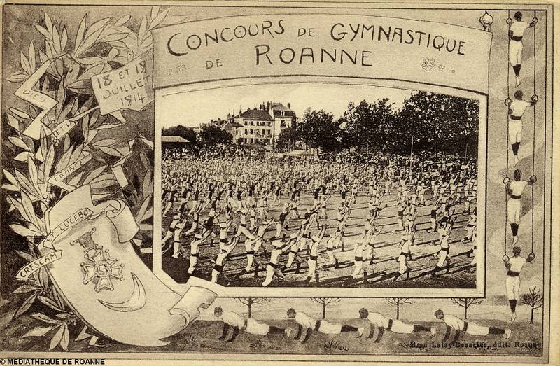 Concours de gymnastique de Roanne - 18 et 19 juillet 1914