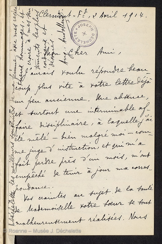 AUDOLLENT, Auguste (Lettre 31 du 02/04/1914)
