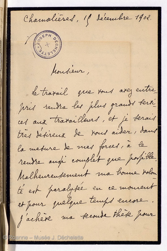 AUDOLLENT, Auguste (Lettre 01 du 15/12/1902)