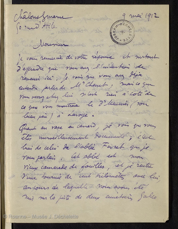 BERARD, Léon Henri Louis (Lettre 02 du 09/05/1912)