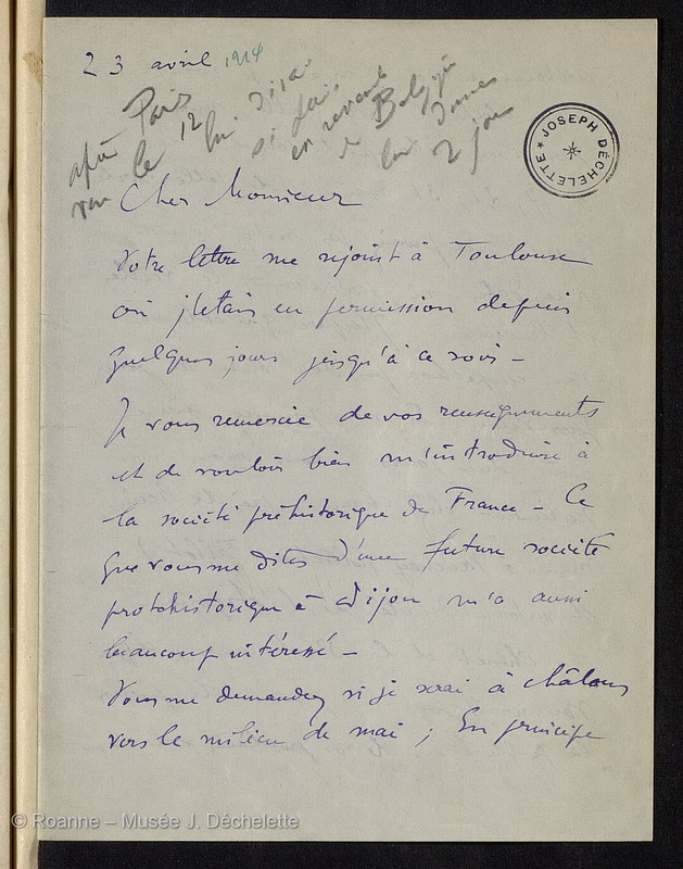 BERARD, Léon Henri Louis (Lettre 23 du 23/04/1914)