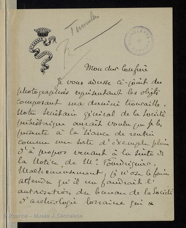 BEAUPRE, Jules de, comte (Lettre 02 du 07/09/1904)