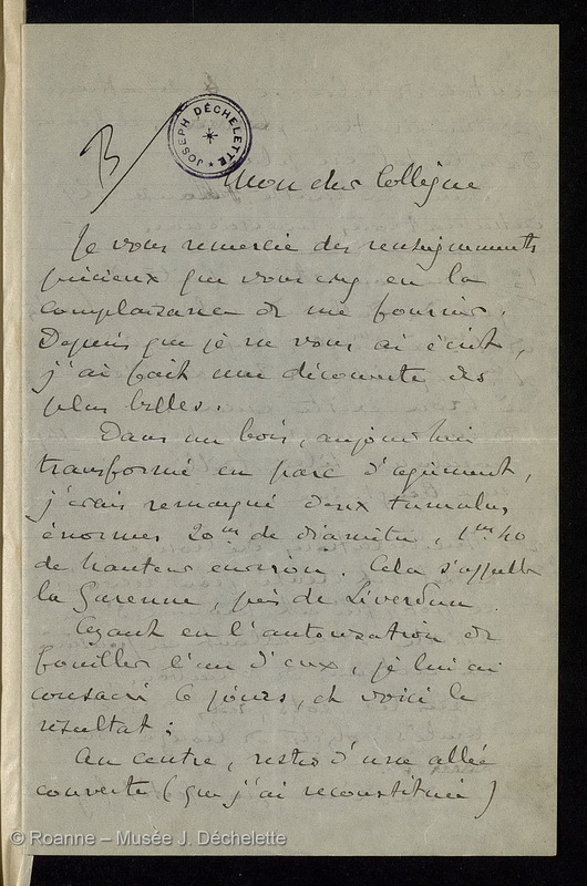 BEAUPRE, Jules de, comte (Lettre 05 du 06/06/1907)