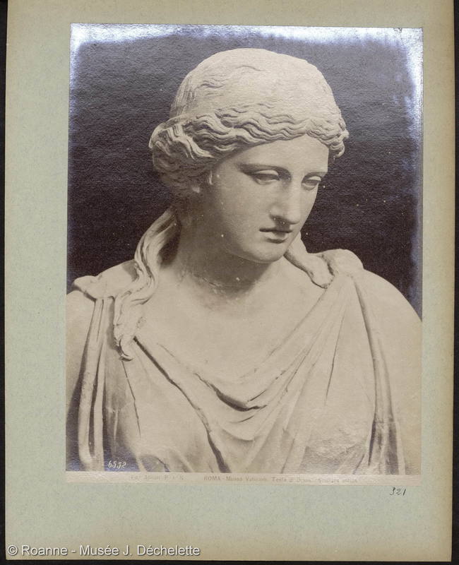 ROMA - Museo Vaticano. Testa di Diana. (Scultura antica.)