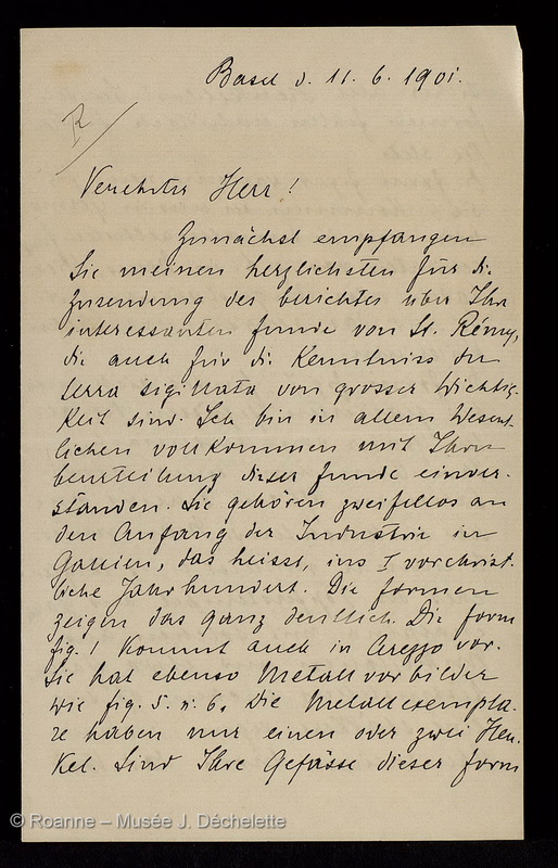 DRAGENDORFF, Hans (Lettre 14 du 11/06/1901)