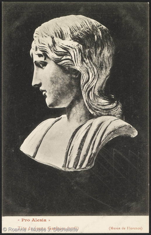 Pro Alesia - Tête de jeune Gauloise (face) (Musée de Florence)