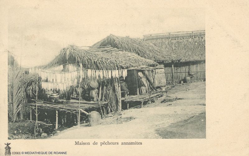 Maison des pêcheurs annamites.