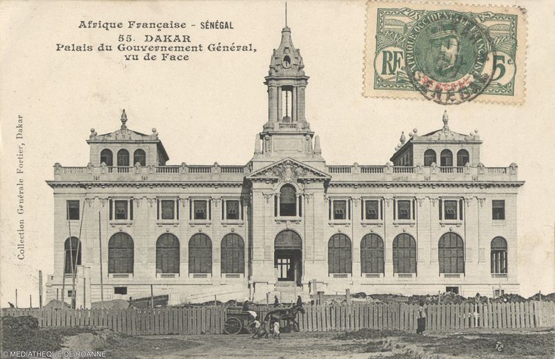 Afrique Française. SENEGAL. DAKAR. Palais du Gouvernement Général, vu de Face.