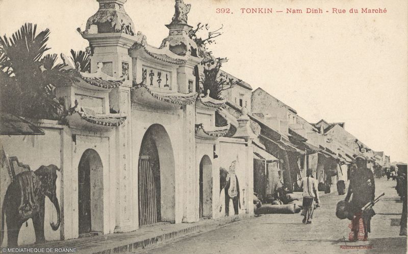TONKIN - Nam-Dinh - Rue du Marché.