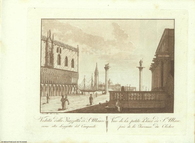 Veduta della Piazzetta di S. Marco vicino alla Loggietta del Campanile = Vue de la petite Place de S. Marc près de la Terrasse du Clocher