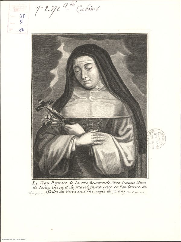 le Vray portrait de la Révérente Mère Ieanne Marie de Iésus, Chezard de Matel