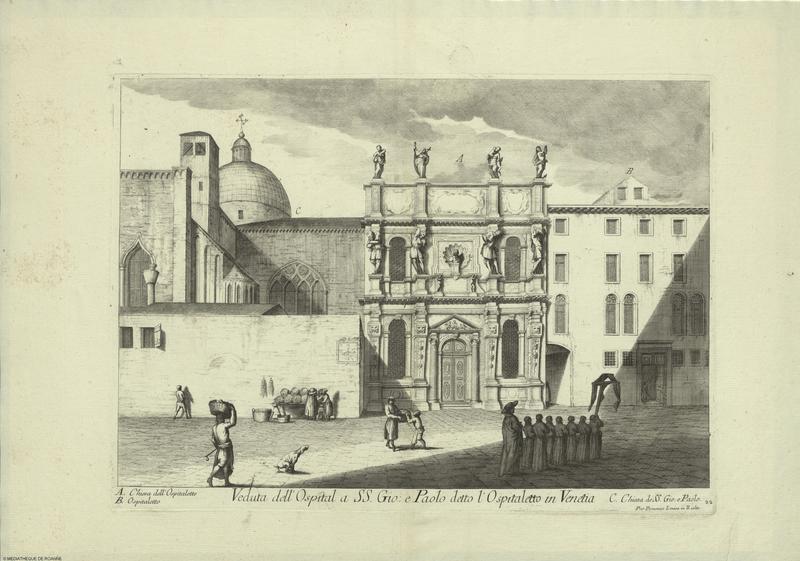Veduta dell' Ospital a S.S. Gio: e Paolo detto l' Ospitaletto in Venetia.
