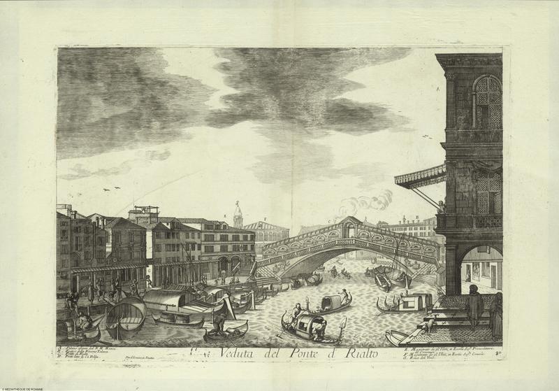 Veduta del Ponte d' Rialto.