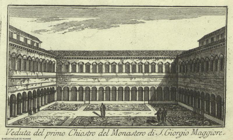 Veduta del primo Chiostro del Monastero di S. Giorgio Maggiore.