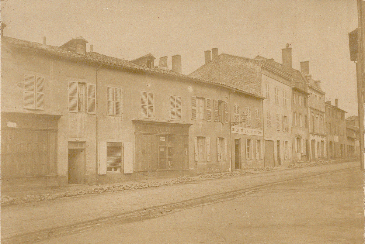 Fabrique de cotonne Depeux-Tête et buvette, rue des Planches (rue Brison)